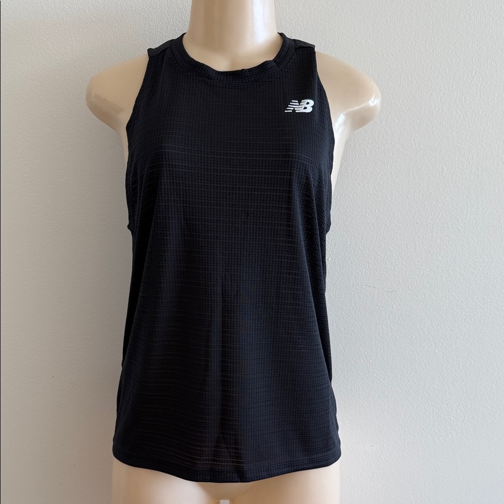 New Balance Tank Top Black Athletic with Back Stripe Size Small